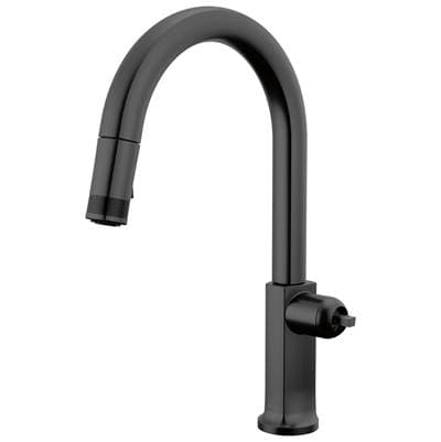 Brizo Kintsu Pull-down Faucet with Arc Spout - Less Handle - Matte Black