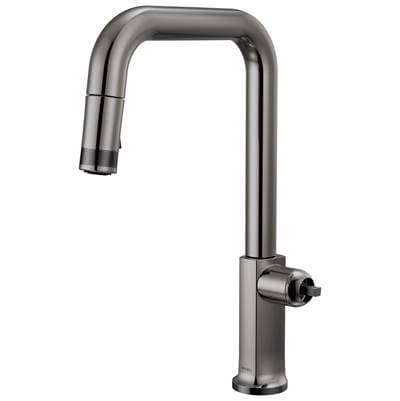 Brizo Kintsu Pull-down Faucet with Square Spout - Less Handle - Brilliance Black Onyx by Brizo