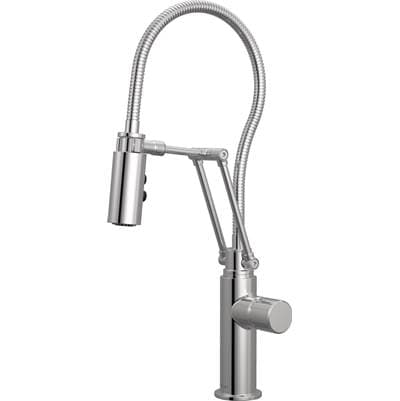 Brizo Odin Articulating Kitchen Faucet with Finished Hose - Less Handle - Chrome by Brizo