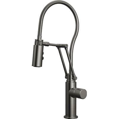 Brizo Odin Articulating Kitchen Faucet with Finished Hose - Less Handle - Luxe Steel by Brizo
