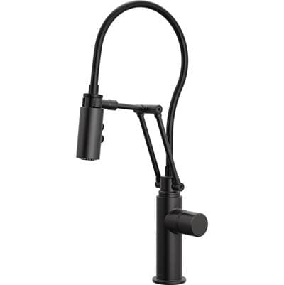 Brizo Odin Articulating Kitchen Faucet - Less Handle - Matte Black by Brizo