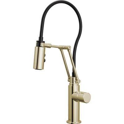Brizo Odin Articulating Kitchen Faucet - Less Handle - Polished Nickel