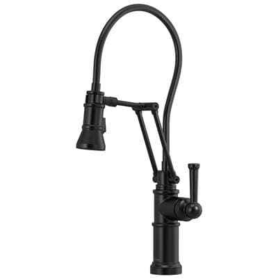 Brizo Artesso Single Handle Articulating Kitchen Faucet - Matte Black by Brizo