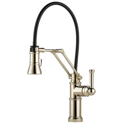 Brizo Artesso Single Handle Articulating Kitchen Faucet - Polished Nickel by Brizo