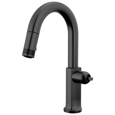 Brizo Kintsu Pull-down Prep Faucet with Arc Spout - Less Handle - Matte Black by Brizo