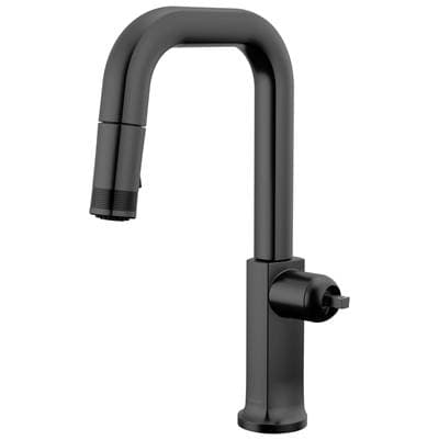 Brizo Kintsu Pull-down Prep Faucet with Square Spout - Less Handle - Matte Black