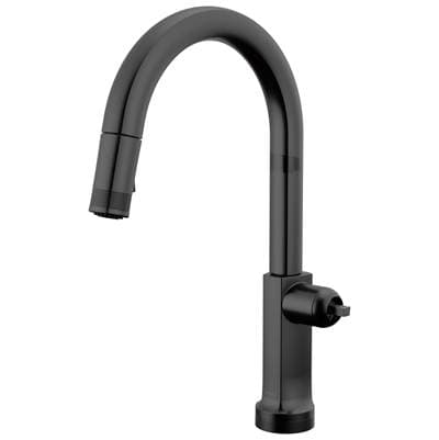 Brizo Kintsu Smarttouch Pull-down Faucet with Arc Spout - Less Handle - Matte Black by Brizo