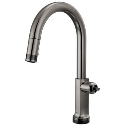 Brizo Kintsu Smarttouch Pull-down Faucet with Arc Spout - Less Handle - Brilliance Black Onyx