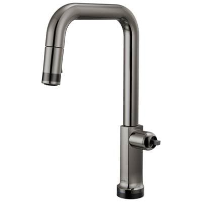 Brizo Kintsu Smarttouch Pull-down Faucet with Square Spout - Less Handle - Brilliance Black Onyx