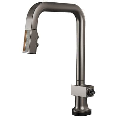 Brizo Frank Lloyd Wright Smarttouch Pull-down Kitchen Faucet with Square Spout and Wood/concrete...