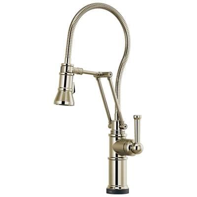 Brizo Artesso Smarttouch Articulating Kitchen Faucet with Finished Hose - Polished Nickel by Brizo