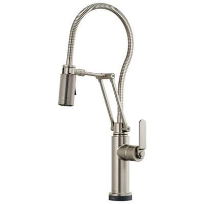 Litze SmartTouch Articulating Kitchen Faucet With Finished Hose by Brizo