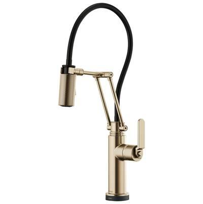 Litze SmartTouch Articulating Kitchen Faucet with Industrial Handle