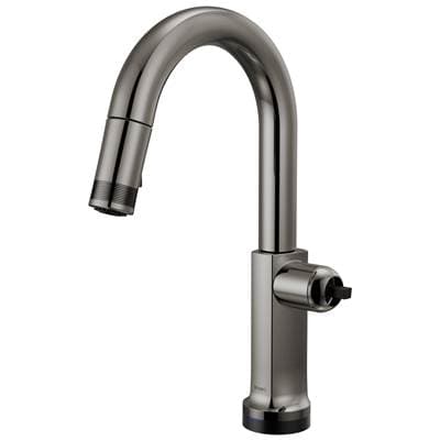 Brizo Kintsu Smarttouch Pull-down Prep Faucet with Arc Spout - Less Handle - Brilliance Black Onyx by Brizo