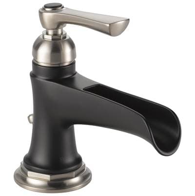 Brizo Rook Single-handle Lavatory Faucet with Channel Spout 1.5 GPM - Luxe Nickel/matte Black