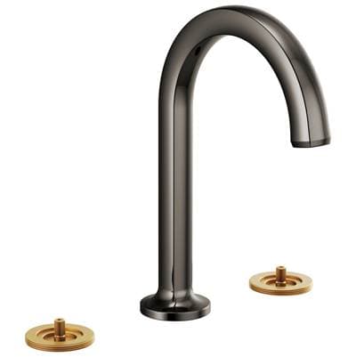 Brizo Kintsu Widespread Lavatory Faucet with Arc Spout - Less Handles 1.5 GPM - Brilliance Black...