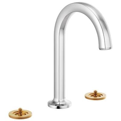 Brizo Kintsu Widespread Lavatory Faucet with Arc Spout - Less Handles 1.5 GPM - Chrome