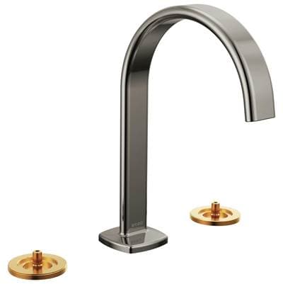 Brizo Allariae Widespread Lavatory Faucet with Arc Spout - Less Handles - Brilliance Black Onyx