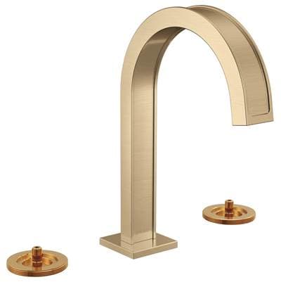 Brizo Widespread Lavatory Faucet with Arc Spout - Less Handles - Luxe Gold
