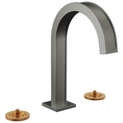 Brizo Widespread Lavatory Faucet with Arc Spout - Less Handles - Luxe Steel