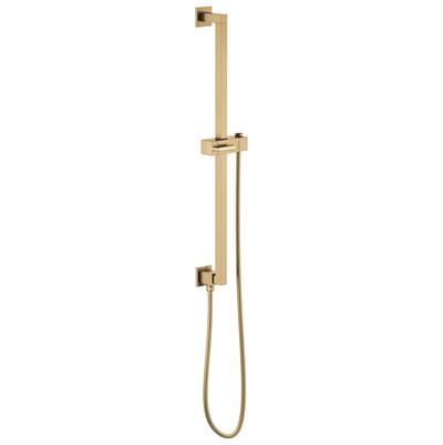 Universal Showering Linear Square Slide Bar With Hose - Luxe Gold by Brizo