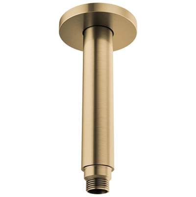 Brizo Kintsu 6'' Dual Waterway Ceiling Mount Shower Arm and Flange - Luxe Gold by Brizo