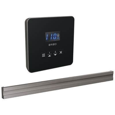 Brizo Other Square + Bilateral Steam Set - Lumicoat Black Onyx