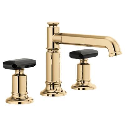 Brizo Invari Widespread Lavatory Faucet with Column Spout - Less Handles 1.5 GPM - Polishedgold
