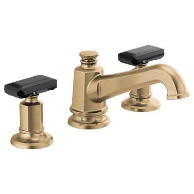 Brizo Invari Widespread Lavatory Faucet with Angled Spout - Less Handles 1.5 GPM - Luxe Gold