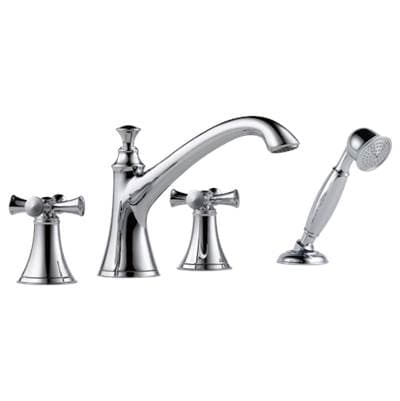 Brizo Baliza Roman Tub Trim with Hand Shower - Less Handles - Chrome by Brizo