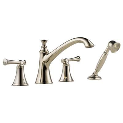 Brizo Baliza Roman Tub Trim with Hand Shower - Less Handles - Polished Nickel by Brizo