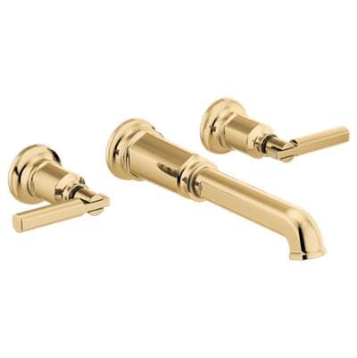 Brizo Invari Two-handle Wall Mount Tub Filler - Less Handles - Polishedgold by Brizo