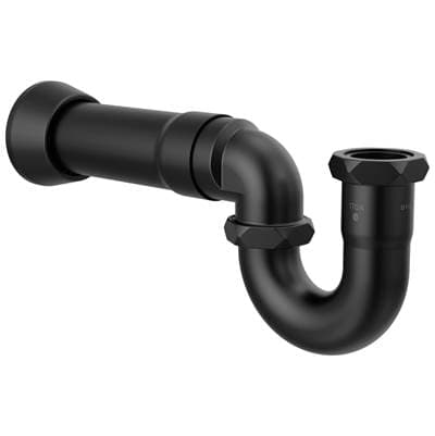 Brizo Other 17-Gauge P-trap with Flange - Matte Black