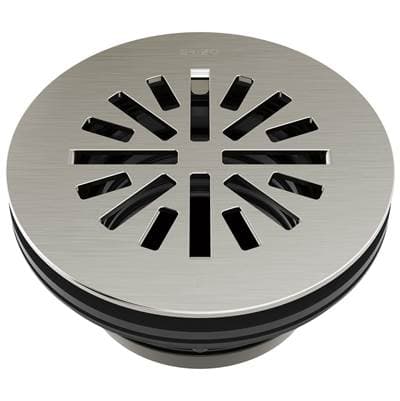 Brizo Other 4'' Prefab Round Shower Drain - Brushed Nickel