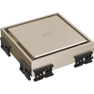 Brizo Other 4'' Reversible Square Point Shower Drain - Brushed Nickel