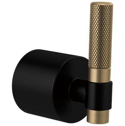 Brizo Litze Single-handle Freestanding Tub Filler Handle Kit - T-lever - Matte Black with Luxe Gold