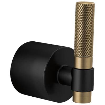 Brizo Litze 3 and 6 Setting Diverter Trim Handle Kit - T-lever - Matte Black with Luxe Gold by Brizo