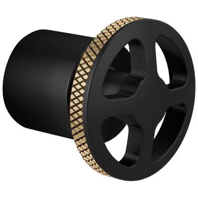 Brizo Litze 3 and 6 Setting Diverter Trim Handle Kit - Wheel - Matte Black with Luxe Gold by Brizo