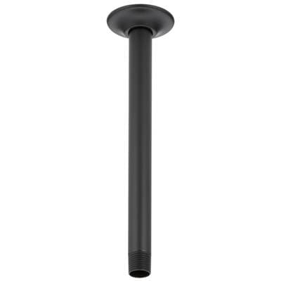 Brizo Universal Showering 10'' Ceiling Mount Shower Arm and Round Flange - Matte Black