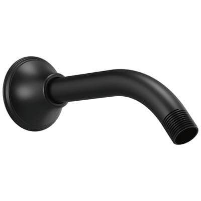 Brizo Universal Showering 7'' Classic Wall Mount Shower Arm and Flange - Matte Black by Brizo