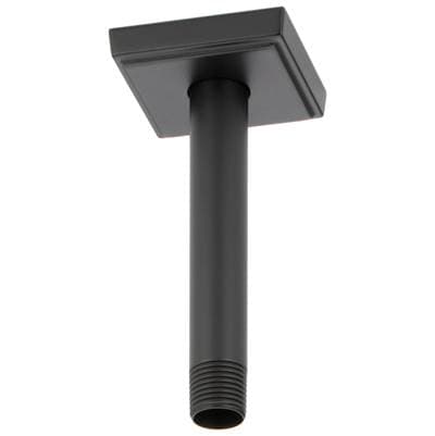 Brizo Universal Showering 6'' Ceiling Mount Shower Arm and Square Flange - Matte Black