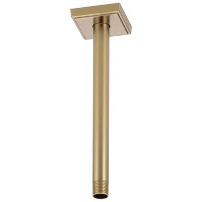 Brizo Universal Showering 10'' Ceiling Mount Shower Arm and Square Flange - Luxe Gold by Brizo