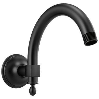 Brizo Universal Showering 10'' Classic Wall Mount Shower Arm and Flange - Matte Black by Brizo