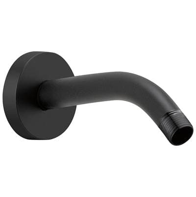 Brizo Universal Showering 7'' Linear Round Wall Mount Shower Arm and Flange - Matte Black by Brizo