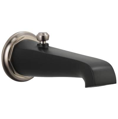 Brizo Rook Tub Spout - Pull-up Diverter - Luxe Nickel/matte Black by Brizo