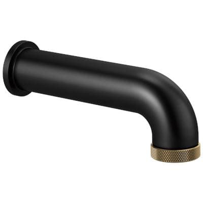 Brizo Litze Litze Diverter Tub Spout - Matte Black with Luxe Gold