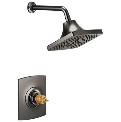 Kintsu TempAssure Thermostatic Shower Only Trim - Less Handles - Brilliance Black Onyx