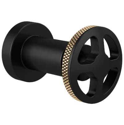 Brizo Litze Sensori Volume Control Trim with Wheel Handle - Matte Black with Luxe Gold