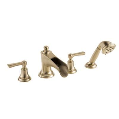 Brizo Rook Roman Tub with Handshower - Luxe Gold