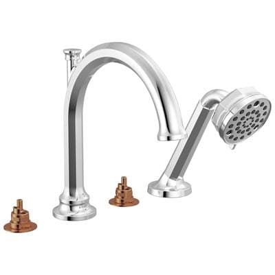 Brizo Beaucleree Roman Tub Faucet with Handshower - Less Handles - Chrome